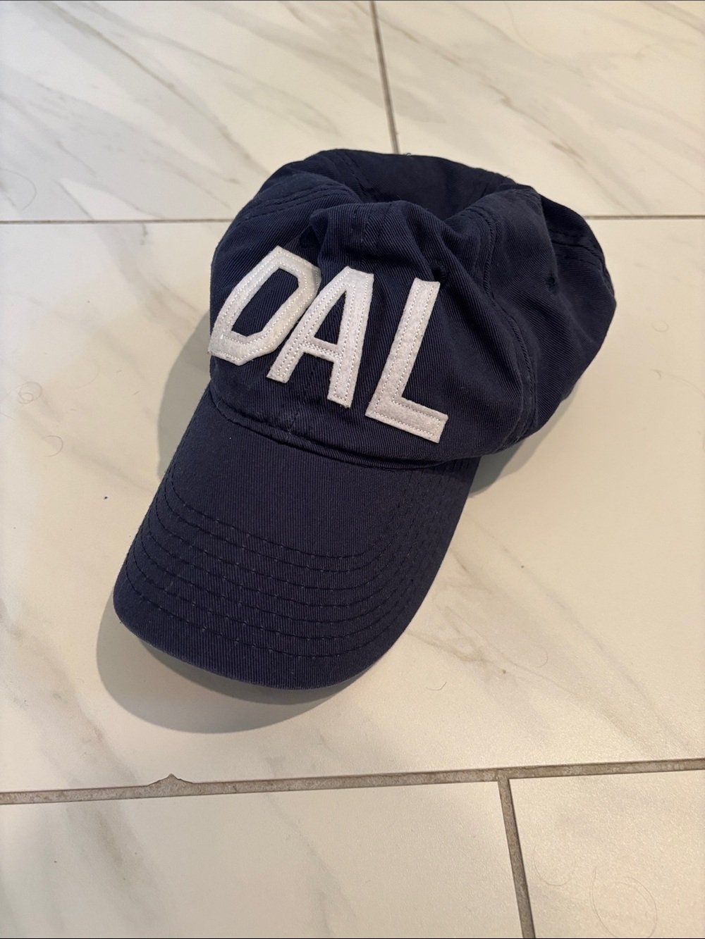 Navy Baseball Cap with 'DAL' White Applique